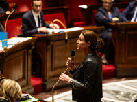 In Paris, France, on November 19, 2024, Charlotte Parmentier-Lecocq, Minister attached to the Minister for Solidarity, Autonomy and Equality...