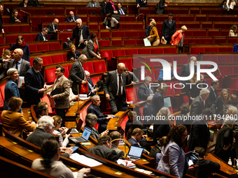 A general view of the National Assembly during the session of questions to the government in Paris, France, on November 19, 2024. (