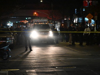 A New York City Police Department officer is shot in the Jamaica section of Queens, New York, United States, on November 19, 2024. An NYPD o...