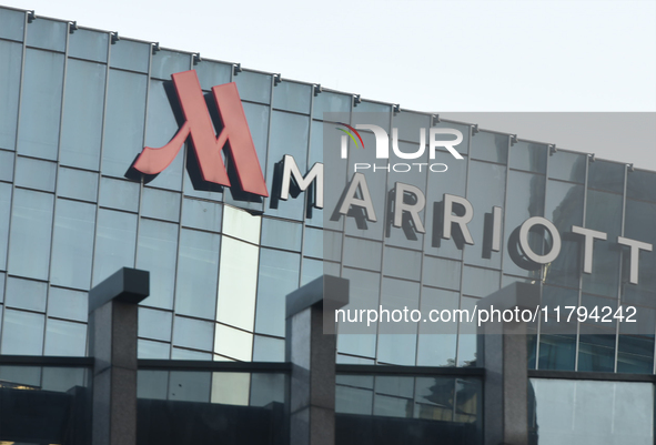 A Marriott International hotel is seen in Hangzhou, China, on November 20, 2024. 