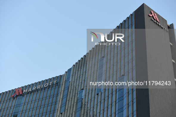 A Marriott International hotel is seen in Hangzhou, China, on November 20, 2024. 