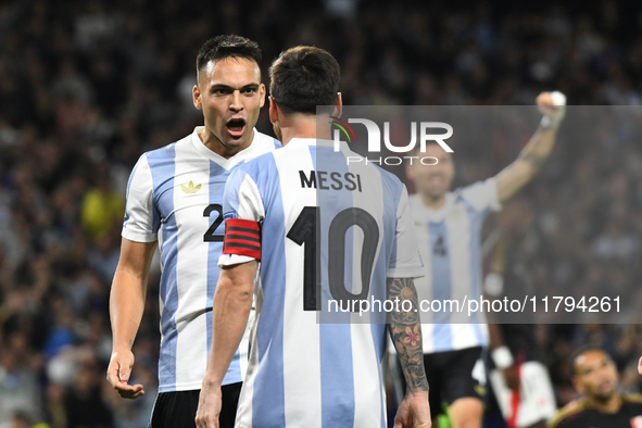 During the match between Argentina and Peru at Alberto J. Armando - La Bombonera Stadium, in Buenos Aires, Argentina, on November 19, 