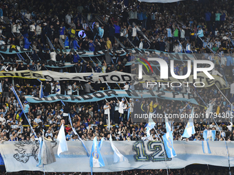 Argentina's fans gather before the match between Argentina and Peru at Alberto J. Armando - La Bombonera Stadium in Buenos Aires, Argentina,...