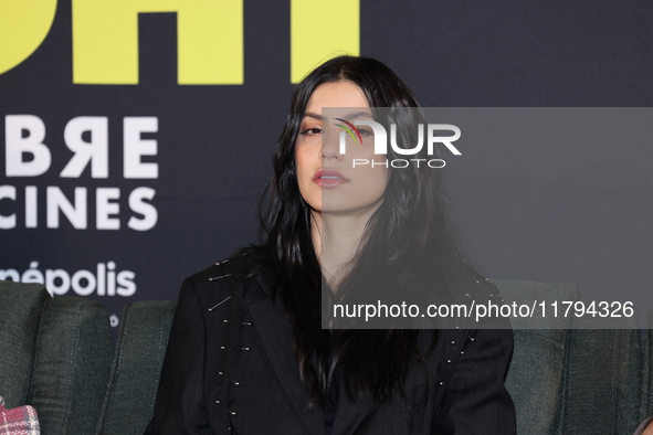 Barbara Lopez attends the press conference to promote the movie ''Straight'' at Cinepolis Plaza Carso in Mexico City, Mexico, on November 19...