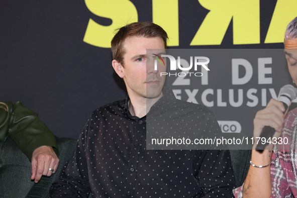 Scott Elmegreen attends the press conference to promote the movie ''Straight'' at Cinepolis Plaza Carso in Mexico City, Mexico, on November...