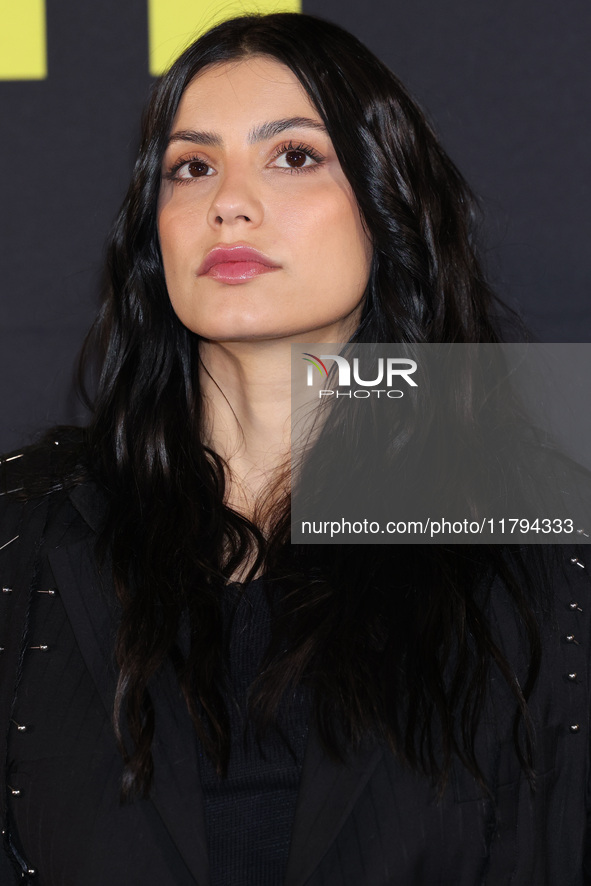 Barbara Lopez attends the press conference to promote the movie ''Straight'' at Cinepolis Plaza Carso in Mexico City, Mexico, on November 19...