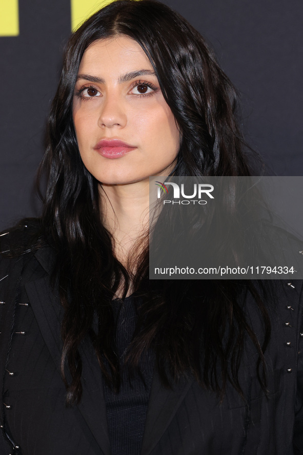 Barbara Lopez attends the press conference to promote the movie ''Straight'' at Cinepolis Plaza Carso in Mexico City, Mexico, on November 19...