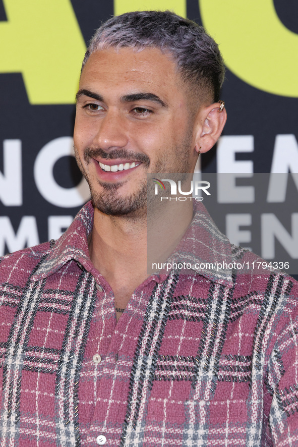 Alejandro Speitzer attends the press conference to promote the movie ''Straight'' at Cinepolis Plaza Carso in Mexico City, Mexico, on Novemb...