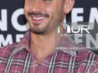 Alejandro Speitzer attends the press conference to promote the movie ''Straight'' at Cinepolis Plaza Carso in Mexico City, Mexico, on Novemb...