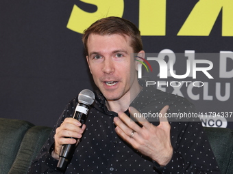 Scott Elmegreen attends the press conference to promote the movie ''Straight'' at Cinepolis Plaza Carso in Mexico City, Mexico, on November...