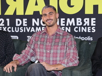 Alejandro Speitzer attends the press conference to promote the movie ''Straight'' at Cinepolis Plaza Carso in Mexico City, Mexico, on Novemb...