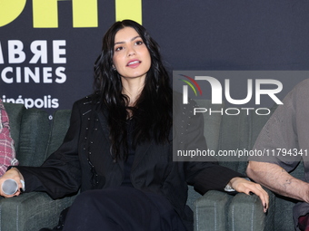 Barbara Lopez attends the press conference to promote the movie ''Straight'' at Cinepolis Plaza Carso in Mexico City, Mexico, on November 19...