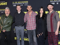 (L-R) Oscar Uriel, Scott Elmegreen, Alejandro Speitzer, Barbara Lopez, and Marcelo Tobar attend the press conference to promote the movie ''...