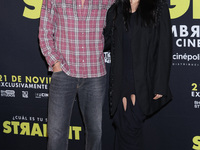 Alejandro Speitzer and Barbara Lopez attend the press conference to promote the movie ''Straight'' at Cinepolis Plaza Carso in Mexico City,...