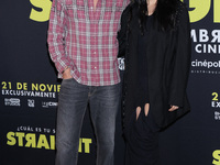 Alejandro Speitzer and Barbara Lopez attend the press conference to promote the movie ''Straight'' at Cinepolis Plaza Carso in Mexico City,...