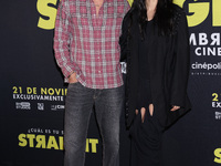 Alejandro Speitzer and Barbara Lopez attend the press conference to promote the movie ''Straight'' at Cinepolis Plaza Carso in Mexico City,...