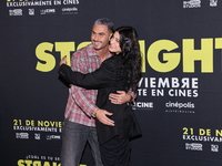 Alejandro Speitzer and Barbara Lopez attend the press conference to promote the movie ''Straight'' at Cinepolis Plaza Carso in Mexico City,...