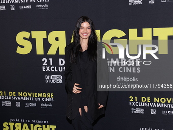 Barbara Lopez attends the press conference to promote the movie ''Straight'' at Cinepolis Plaza Carso in Mexico City, Mexico, on November 19...