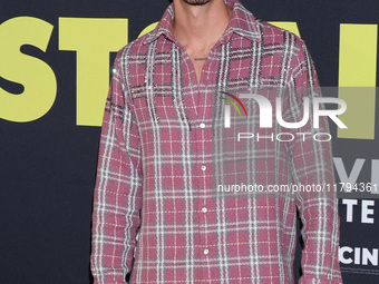 Alejandro Speitzer attends the press conference to promote the movie ''Straight'' at Cinepolis Plaza Carso in Mexico City, Mexico, on Novemb...