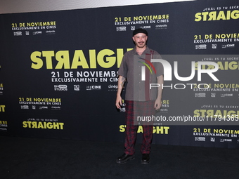 Marcelo Tobar attends the press conference to promote the movie ''Straight'' at Cinepolis Plaza Carso in Mexico City, Mexico, on November 19...