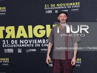 Marcelo Tobar attends the press conference to promote the movie ''Straight'' at Cinepolis Plaza Carso in Mexico City, Mexico, on November 19...