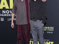 Marcelo Tobar and Scott Elmegreen attend the press conference to promote the movie ''Straight'' at Cinepolis Plaza Carso in Mexico City, Mex...