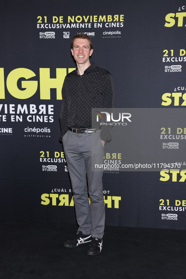 Scott Elmegreen attends the press conference to promote the movie ''Straight'' at Cinepolis Plaza Carso in Mexico City, Mexico, on November...