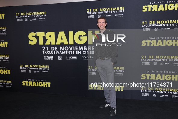 Scott Elmegreen attends the press conference to promote the movie ''Straight'' at Cinepolis Plaza Carso in Mexico City, Mexico, on November...