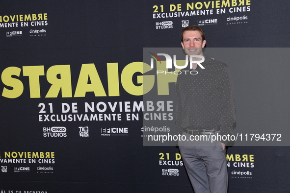 Scott Elmegreen attends the press conference to promote the movie ''Straight'' at Cinepolis Plaza Carso in Mexico City, Mexico, on November...