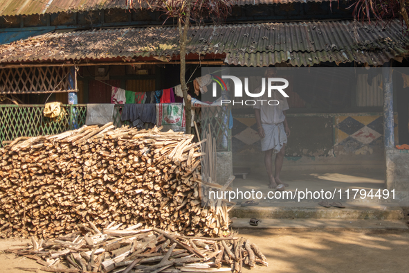 A tribal man is at his home in Durgapur, Netrokona, Bangladesh, on November 17, 2024. 