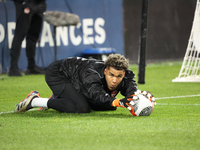 Dayne St. Clair warms up during the CONCACAF Nations League Quarter Final match between Team Canada and Suriname at BMO Field in Toronto, On...