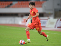 China U19 plays against Kyrgyzstan U19 during the 2024 CFA China ''Panda Cup'' international football tournament in Chengdu, Sichuan Provinc...