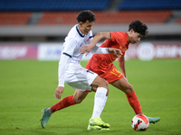 China U19 plays against Kyrgyzstan U19 during the 2024 CFA China ''Panda Cup'' international football tournament in Chengdu, Sichuan Provinc...