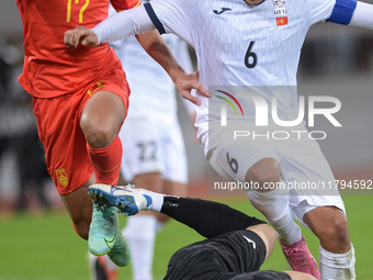 China U19 plays against Kyrgyzstan U19 during the 2024 CFA China ''Panda Cup'' international football tournament in Chengdu, Sichuan Provinc...