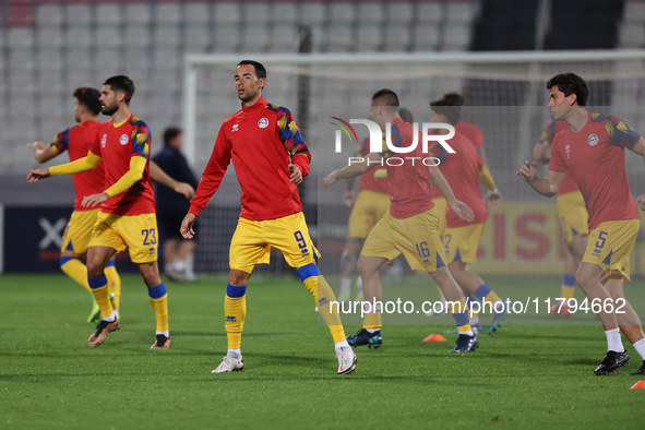 National soccer team players of Andorra train before the UEFA Nations League, League D, Group D2 soccer match between Malta and Andorra at t...