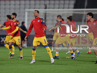 National soccer team players of Andorra train before the UEFA Nations League, League D, Group D2 soccer match between Malta and Andorra at t...