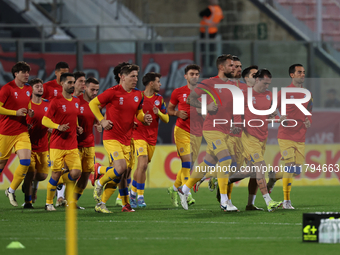 National soccer team players of Andorra train before the UEFA Nations League, League D, Group D2 soccer match between Malta and Andorra at t...