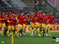 National soccer team players of Andorra train before the UEFA Nations League, League D, Group D2 soccer match between Malta and Andorra at t...