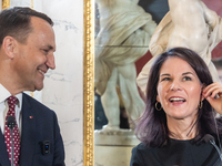 Radoslaw Sikorski (Poland's Minister of Foreign Affairs), Annalena Baerbock (Germany's Minister of Foreign Affairs) during meeting of the Fo...