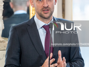 Jean Noel Barrot (France's Minister of Foreign Affairs) during meeting of the Foreign Ministers of the EU Big Five in Warsaw, Poland on Nove...