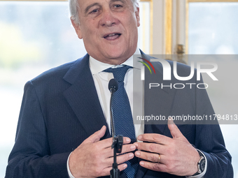 Antonio Tajani (Italy's Minister of Foreign Affairs) during meeting of the Foreign Ministers of the EU Big Five in Warsaw, Poland on Novembe...