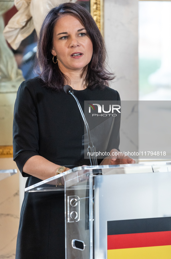 Annalena Baerbock (Germany's Minister of Foreign Affairs) during meeting of the Foreign Ministers of the EU Big Five in Warsaw, Poland on No...