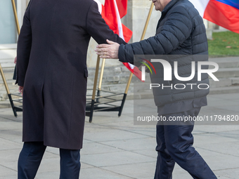 Radoslaw Sikorski (Poland's Minister of Foreign Affairs), Antonio Tajani (Italy's Minister of Foreign Affairs) during meeting of the Foreign...