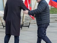 Radoslaw Sikorski (Poland's Minister of Foreign Affairs), Antonio Tajani (Italy's Minister of Foreign Affairs) during meeting of the Foreign...