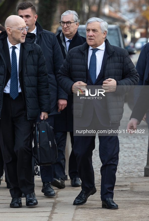 Antonio Tajani (Italy's Minister of Foreign Affairs) during meeting of the Foreign Ministers of the EU Big Five in Warsaw, Poland on Novembe...