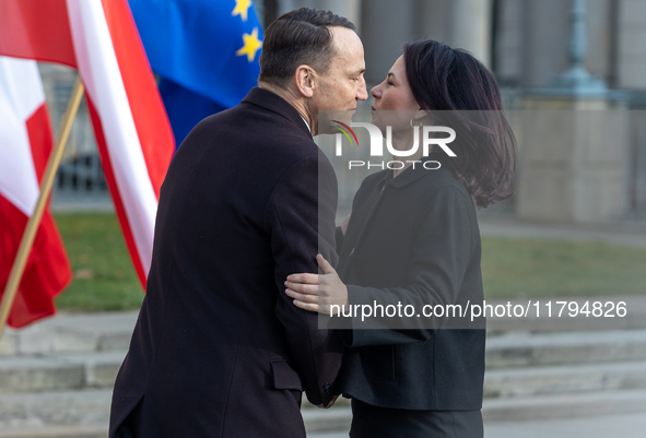 Radoslaw Sikorski (Poland's Minister of Foreign Affairs), Annalena Baerbock (Germany's Minister of Foreign Affairs) during meeting of the Fo...