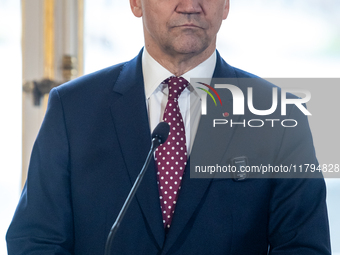 Radoslaw Sikorski (Poland's Minister of Foreign Affairs) during meeting of the Foreign Ministers of the EU Big Five in Warsaw, Poland on Nov...