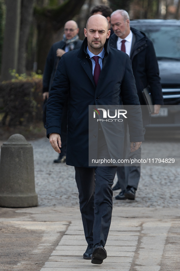 Jean Noel Barrot (France's Minister of Foreign Affairs) during meeting of the Foreign Ministers of the EU Big Five in Warsaw, Poland on Nove...