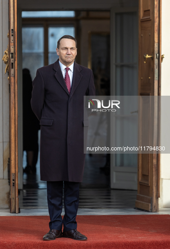 Radoslaw Sikorski (Poland's Minister of Foreign Affairs) during meeting of the Foreign Ministers of the EU Big Five in Warsaw, Poland on Nov...