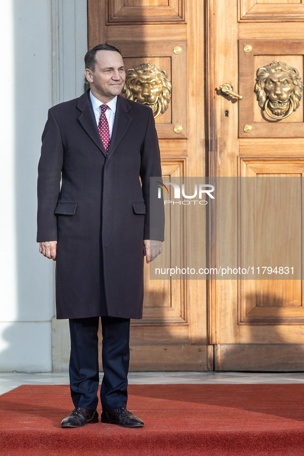 Radoslaw Sikorski (Poland's Minister of Foreign Affairs) during meeting of the Foreign Ministers of the EU Big Five in Warsaw, Poland on Nov...